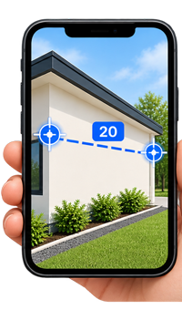 AR wall measurement between two selected points